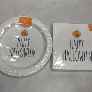 Rae Dunn Happy Halloween Plates and Napkins